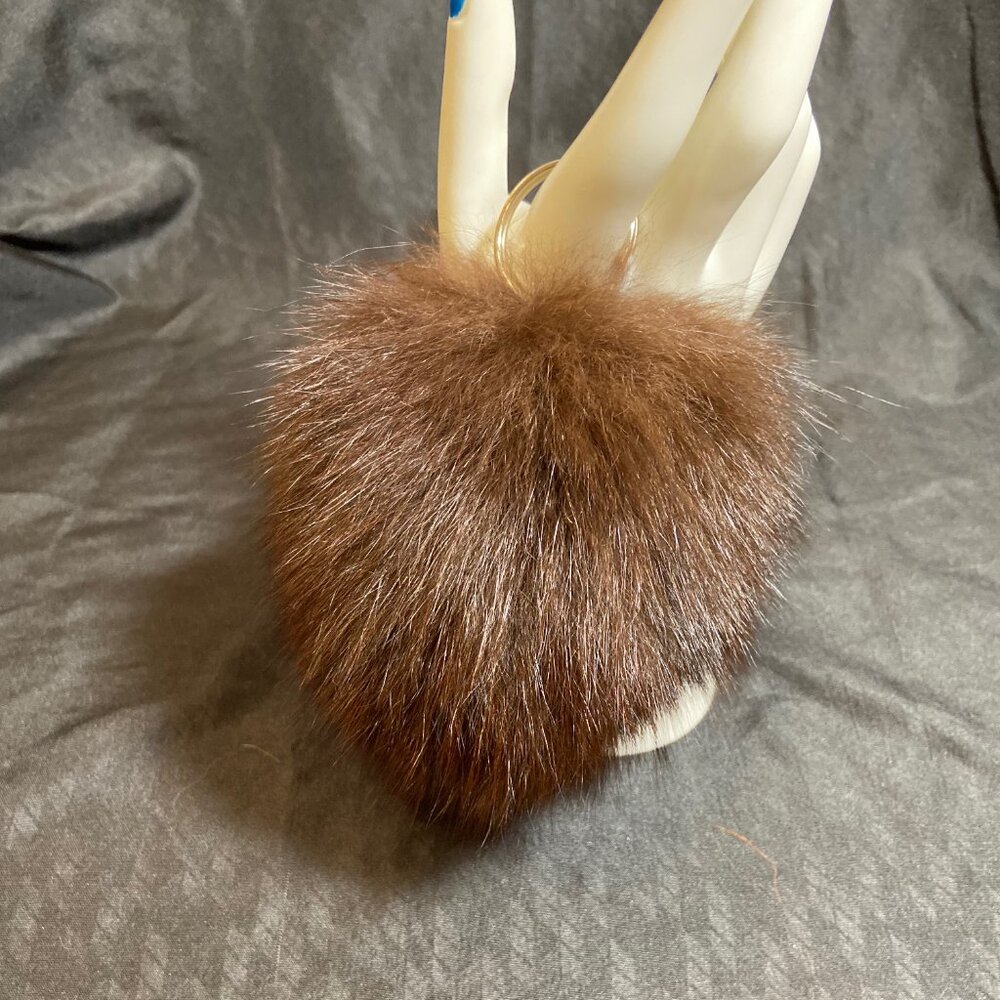 Brown Fur Keychain
